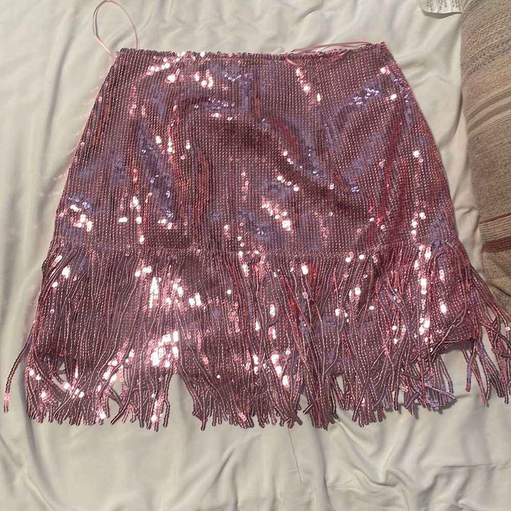 New with tags sparkly fringe skirt